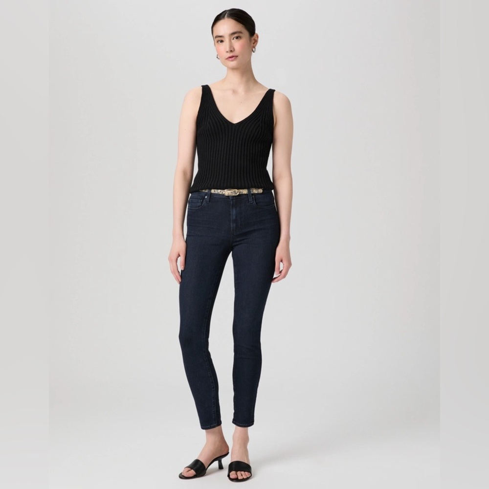 PAIGE Hoxton Ankle Skinny Jeans Size 29 Dark Wash High Rise